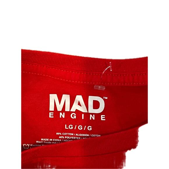 Mad Engine USA Red White Blue T-Shirt Mens L - Picture 3 of 3